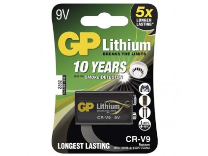 Baterie lithiová GP 9V, CR-V9, blistr 1ks