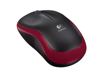 Myš Logitech Wireless Mouse M185 / optická / 3 tlačítka / 1000dpi - červená