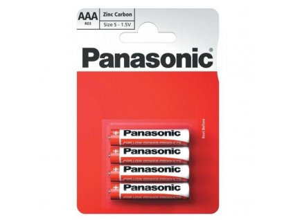 Baterie zinkouhlíková Panasonic AAA, R03, blistr 4ks