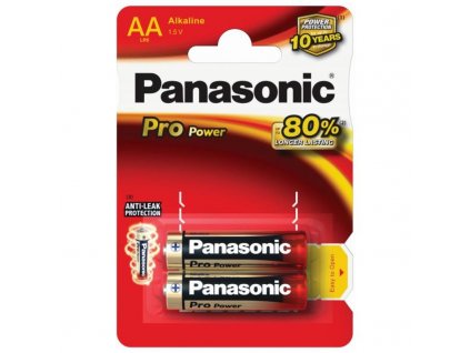 Baterie alkalická Panasonic Pro Power AA, LR06, blistr 2ks