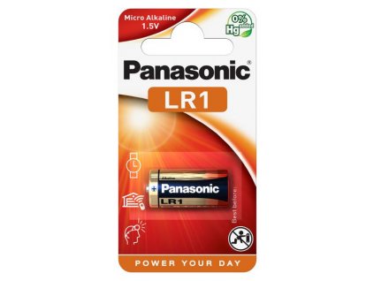 Baterie alkalická Panasonic LR1, blistr 1ks