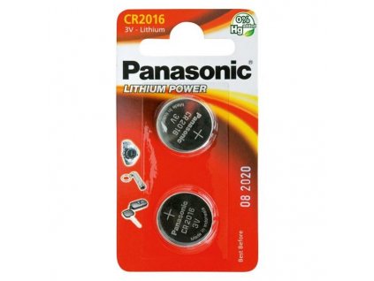 Baterie lithiová Panasonic CR2016, blistr 2ks
