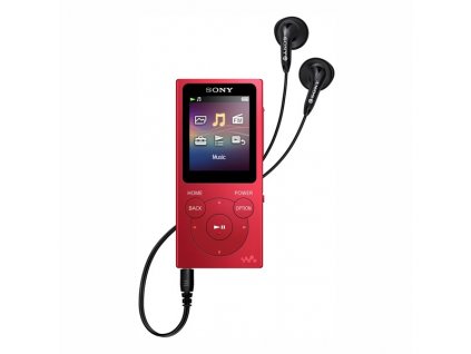 MP3 přehrávač Sony NW-E394R, 8GB, červený