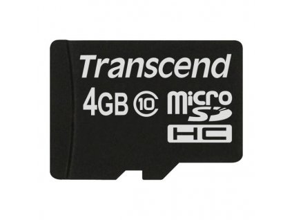 Paměťová karta Transcend MicroSDHC 4GB Class10
