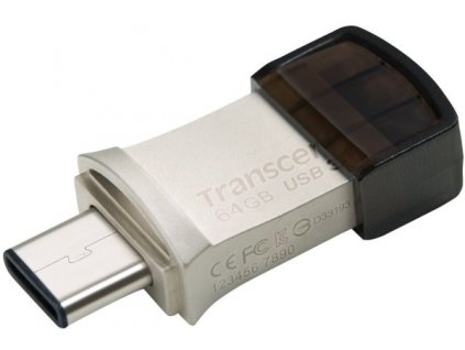 Flash USB Transcend JetFlash 890 64GB USB 3.1 - stříbrná