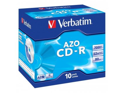 Disk Verbatim CD-R 700MB/80min, 52x, Crystal, jewel box, 10ks