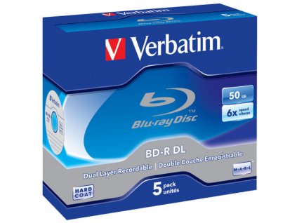 Disk Verbatim BD-R DL 50GB, 6x, jewel, 5ks