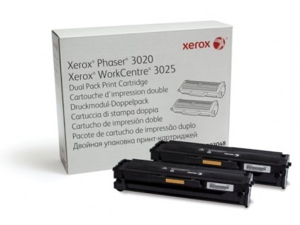 Toner Xerox 106R03048 pro tiskárny Phaser 3020, WorkCentre 3025 2x 1500 str. - černý