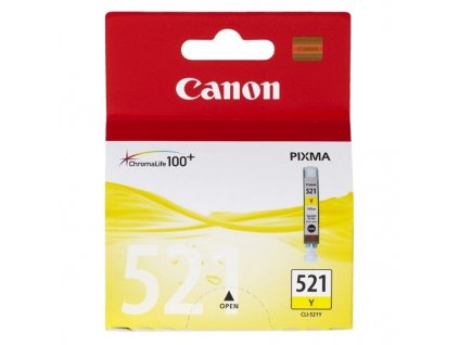 Inkoustová náplň Canon CLI-521Y, 530 stran originální - žlutá