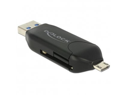 Čtečka paměťových karet DeLock Micro USB, USB 3.0, OTG, SD/micro SD