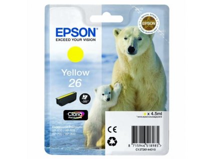 Inkoustová náplň Epson T2614, 4,5ml  originální - žlutá