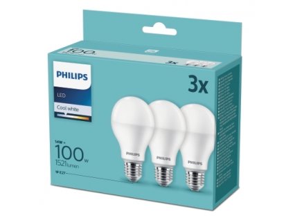 Žárovka LED Philips klasik, 13W, E27, neutrální bílá (3ks)