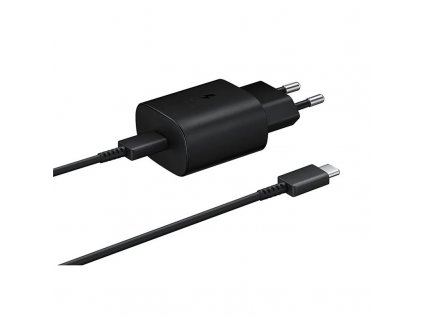 Nabíječka do sítě Samsung EP-TA800, rychlonabíjení, USB-C PD, 25W, kabel 1m - černý