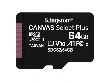 Paměťová karta Kingston Canvas Select Plus MicroSDXC 64GB UHS-I U1 (100R/10W)