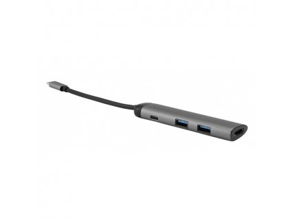 USB Hub Verbatim USB-C/2x USB 3.0, USB-C, HDMI - šedý