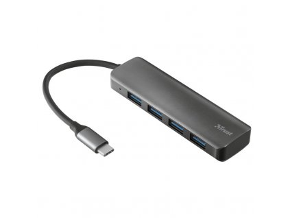 USB Hub Trust Halyx USB-C/4x USB 3.2 - stříbrný