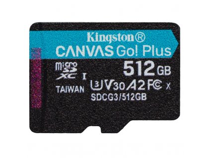 Paměťová karta Kingston Canvas Go! Plus MicroSDXC 512GB UHS-I U3 (170R/90W)