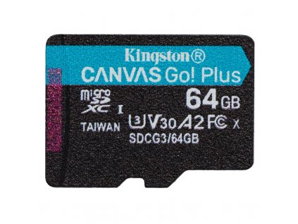 Paměťová karta Kingston Canvas Go! Plus MicroSDXC 64GB UHS-I U3 (170R/70W)