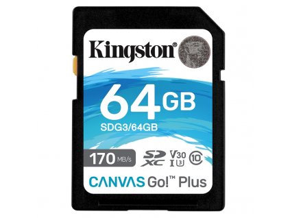 Paměťová karta Kingston Canvas Go! Plus SDXC 64GB UHS-I U3 (170R/70W)