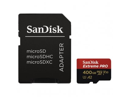 Paměťová karta Sandisk Micro SDXC Extreme Pro 400GB + adaptér