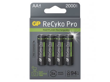Nabíjecí baterie GP ReCyko Pro Photo Flash 2000 mAh AA (HR6), 4 ks