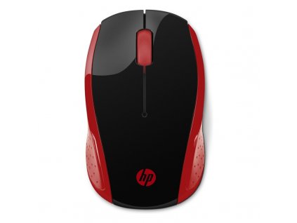 Myš HP 200 / optická/ 3 tlačítka / 1000DPI - černá/červená