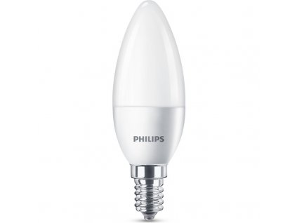 Žárovka LED Philips svíčka, 5,5W, E14, teplá bílá