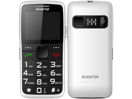 Mobilní telefon Aligator A675 Senior - bílý