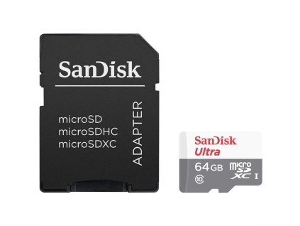 Paměťová karta Sandisk Micro SDXC Ultra Android 64GB UHS-I U1 (100R/20W) + adapter