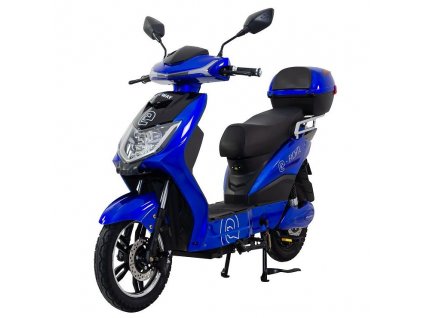 Elektrický motocykl RACCEWAY E-FICHTL, modrý-lesklý s baterií 12Ah