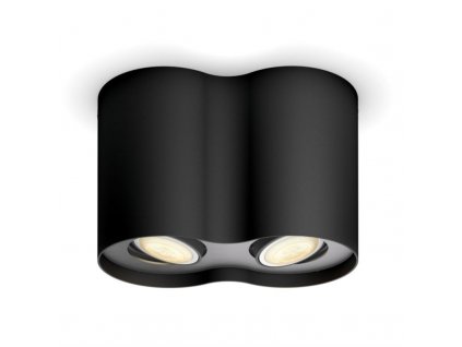 Bodové svítidlo Philips Hue Pillar White Ambiance 2 Spot - černé