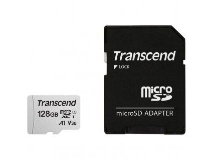 Paměťová karta Transcend 300S microSDXC 128GB UHS-I U3 V30 A1 (100R/45W) + adapter