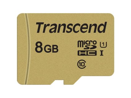Paměťová karta Transcend 500S microSDHC 8GB UHS-I U1 (Class 10) (95R/60W) + adapter