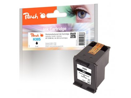 Inkoustová náplň Peach HP PI300-944, No. 305, 3 ml kompatibilní - černá