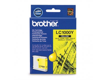 Inkoustová náplň Brother LC-1000Y, 400 stran originální - žlutá