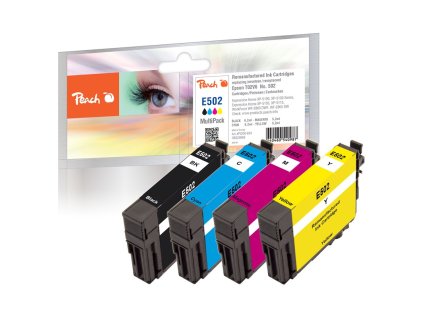 Inkoustová náplň Peach Epson 502 MultiPack, 1x6,2ml; 3x5,2ml, kompatibilní