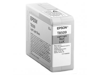 Inkoustová náplň Epson T8509, 80 ml, světle šedá originální