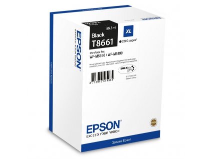 Inkoustová náplň Epson T8661 XL, 2500 stran originální - černá
