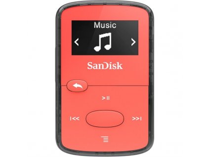 MP3 přehrávač SanDisk Clip Jam 8GB, červený