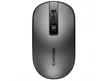 Myš Canyon CNS-CMSW18DG, tichá, bezdrátové nabíjení / optická / 4 tlačítka / 1600dpi - šedá