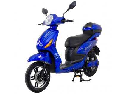 Elektroskútr RACCEWAY E-MOPED, modrý-lesklý s baterií 20Ah