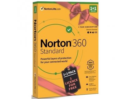 Software Norton 360 STANDARD 10GB CZ 1 uživatel / 1 zařízení / 12 měsíců 1+1 ZDARMA (BOX)