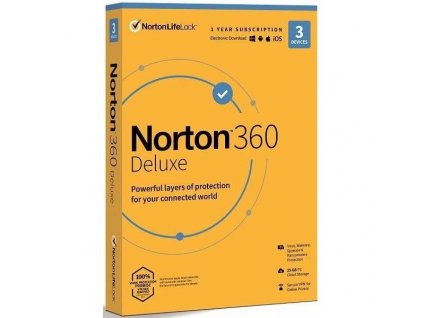 Software Norton 360 DELUXE 25GB CZ 1 uživatel / 3 zařízení / 12 měsíců (BOX)