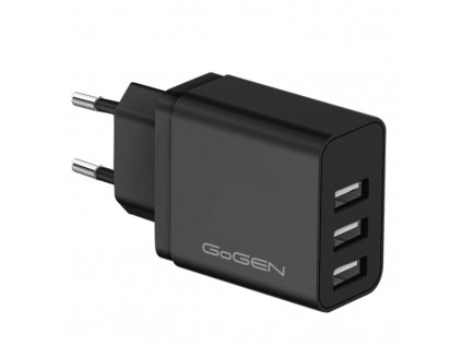 Nabíječka do sítě GoGEN ACH 301, 3x USB-A (15,5W) černá