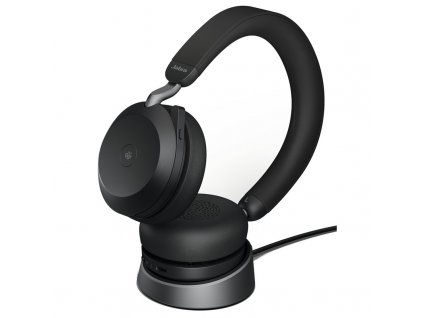Headset Jabra Evolve2 75, USB-A, MS Stereo Stand - černý