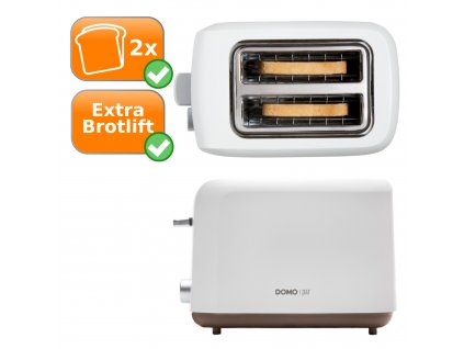 2 scheiben toaster brotroester mit brotlift und kruemelschublade domo pur do958t