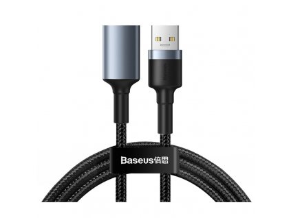 Kabel Baseus Cafule USB/USB, M/F, prodlužovací, 1m - šedý