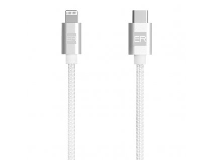 Kabel ER Power USB-C/Lightning, 1,2m - bílý