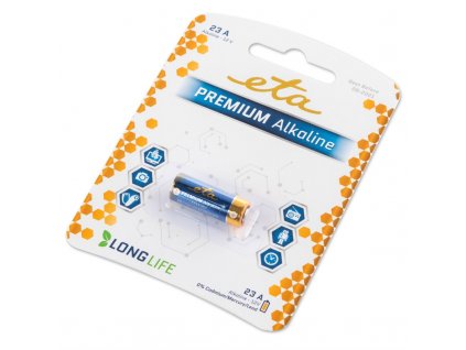 Baterie alkalická ETA PREMIUM ALKALINE 23A, blistr 1ks