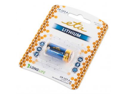 Baterie lithiová ETA PREMIUM CR123, blistr 1ks